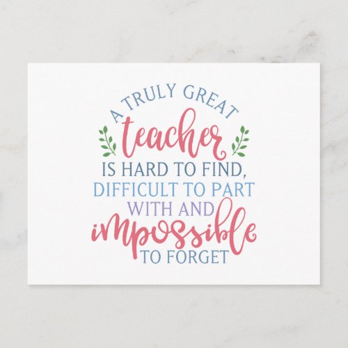 Funny Teacher Appreciation Principal Postcard