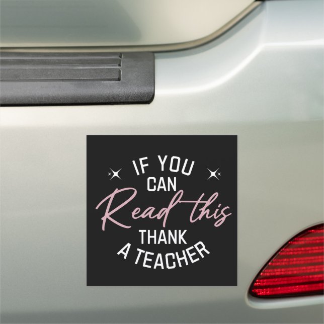 Funny Teacher Appreciation Reading Back to School Car Magnet (In Situ)