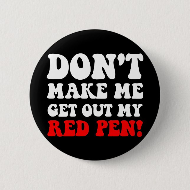 Funny teacher button (Front)
