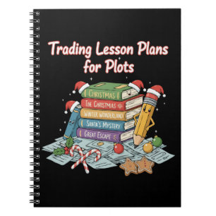Funny Teacher Christmas Holiday Trading Lesson Notebook