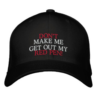 Funny teacher embroidered baseball cap
