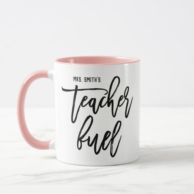 Funny Teacher Fuel Personalized Mug (Left)