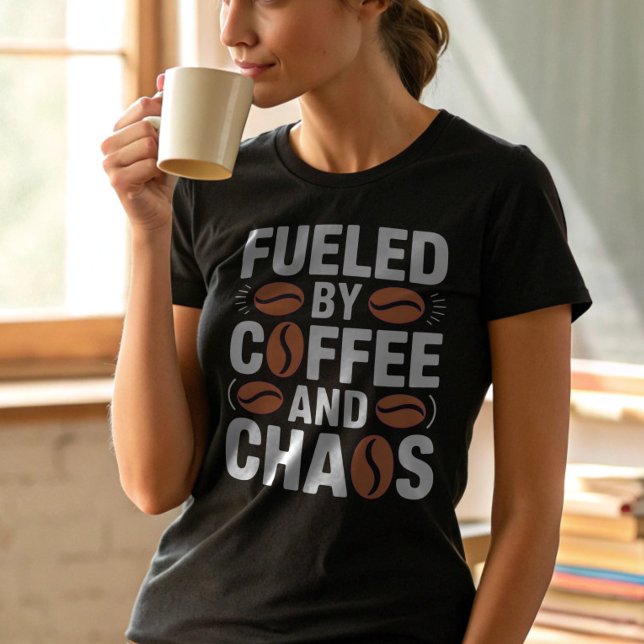 Funny Teacher Gift Fueled by Coffee Retro  T-Shirt (Creator Uploaded)