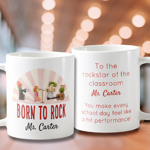 Funny Teacher Gift, Personalized Cool Veggie Rock Coffee Mug