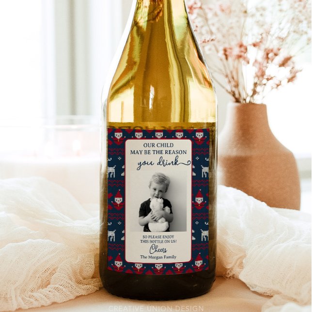 Funny Teacher Gift Wine Label - Christmas Gift (Creator Uploaded)