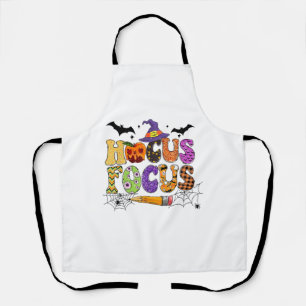 Funny Teacher Hocus Pocus Everybody Focus Hallowee Apron