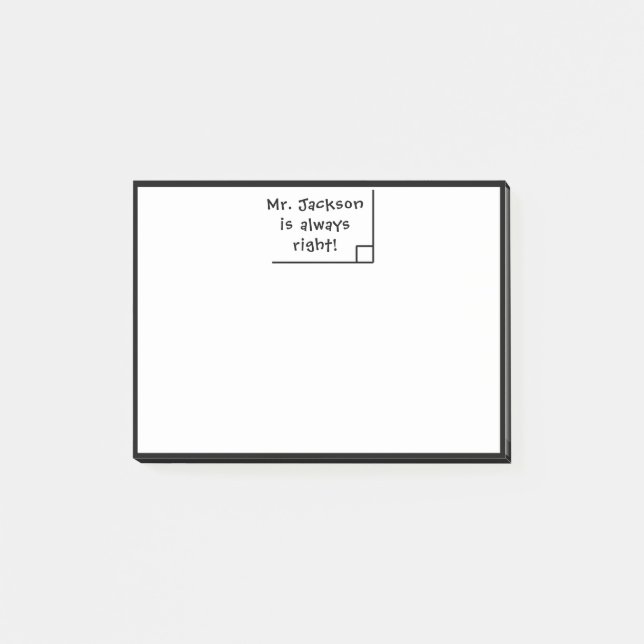 Funny Teacher Math School Humor Post-it Notes (Front)