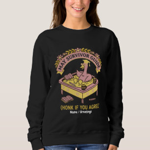 )Funny Teacher May Survivor Guide Retro Goose Sweatshirt