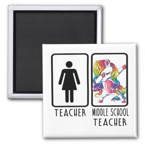 Funny Teacher Middle School Teacher Magnet