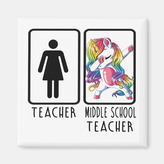 Funny Teacher Middle School Teacher Magnet (Front)