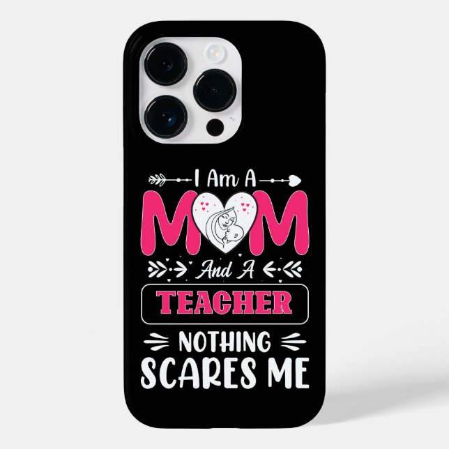 Funny Teacher Mom, Teacher Mom Funny Case-Mate iPhone Case (Back)