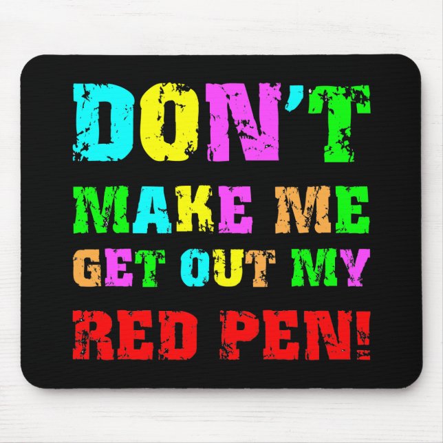 Funny teacher mouse pad (Front)