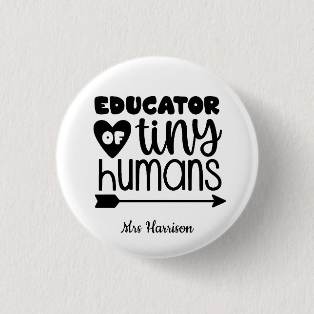 Funny Teacher personalized gift Button (Front)