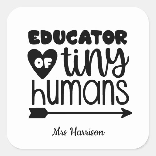 Funny Teacher personalized gift Square Sticker