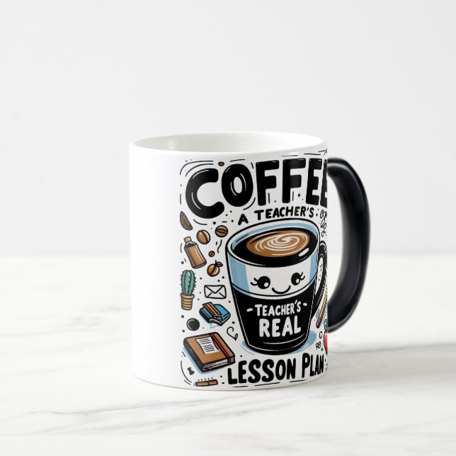 Funny Teacher’s Real Lesson Plan Coffee Mug (Front Right)