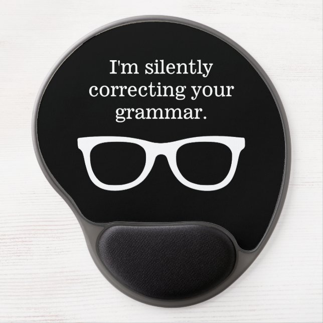 Funny teacher spectacles gel mouse pad (Front)