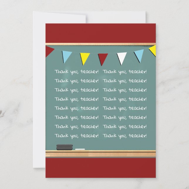 Funny Teacher Thank You Card (Front)