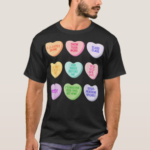 Funny Teacher Valentines Day Conversation Heart Sc T-Shirt