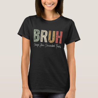 Funny Teachers Bruh Charge Your Chromebook Thanks T-Shirt