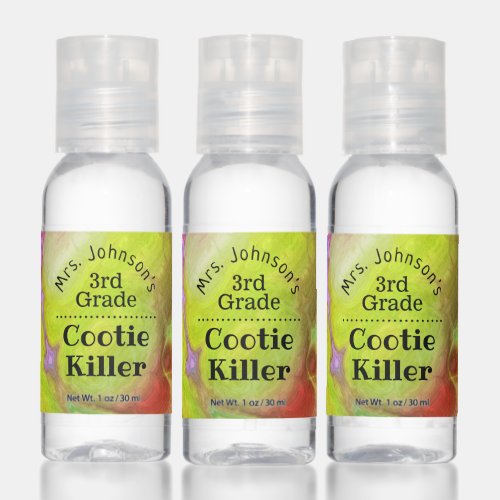 Funny Teachers Classroom Cootie Killer Hand Sanitizer