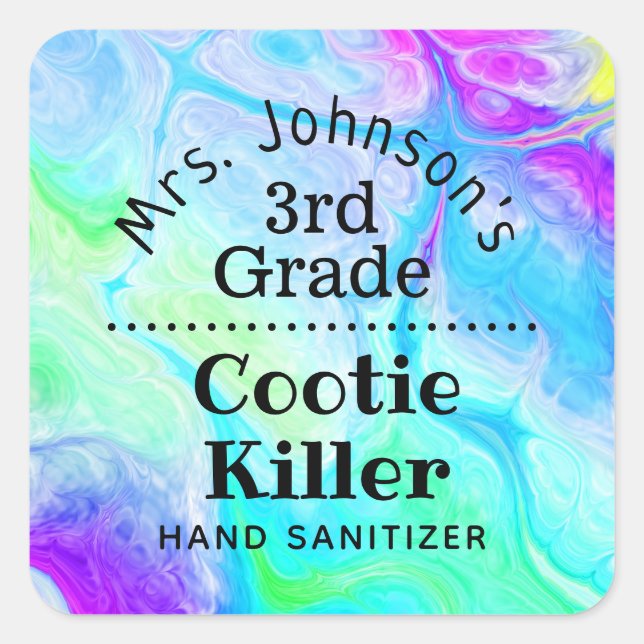 Funny Teacher's Classroom Hand Sanitizer Label (Front)