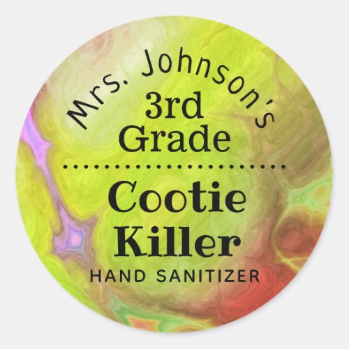 Funny Teachers Classroom Hand Sanitizer Label