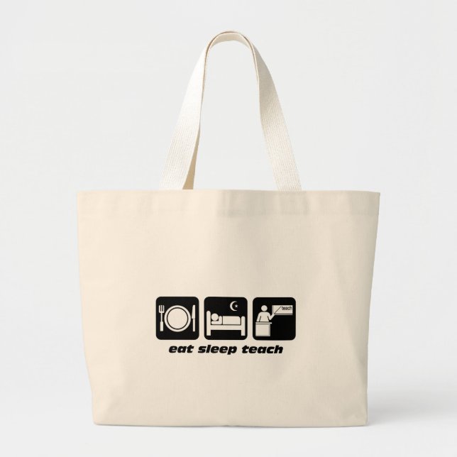 Funny teachers large tote bag (Front)