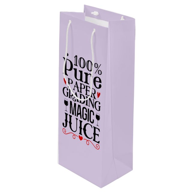 Funny Teachers magic grading juice Wine Gift Bag (Front Angled)