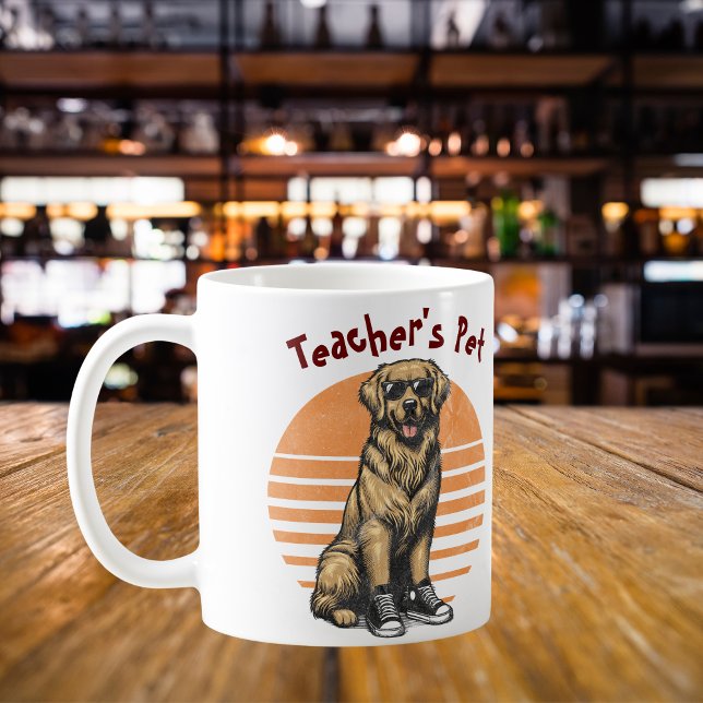 Funny Teacher's Pet Orange/ Retriever Personalize Coffee Mug (Creator Uploaded)