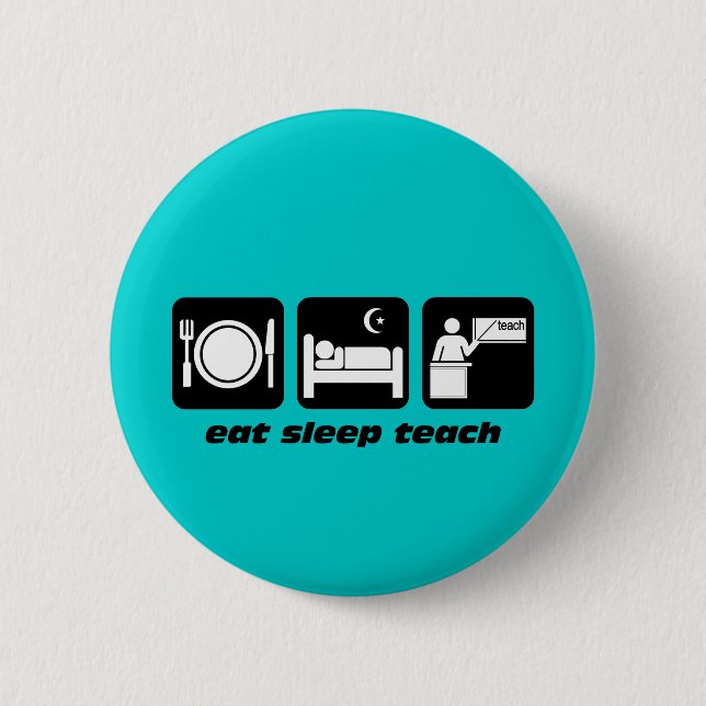 Funny teachers pinback button (Front)