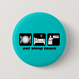 Funny teachers pinback button