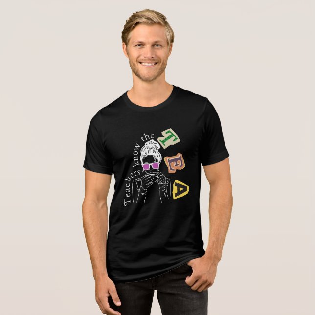 Funny Teachers Quote - Teachers Know The Tea Tri-Blend Shirt (Front Full)