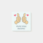 Funny Teal Thumbs Up Doing Awesome Motivational Post-it Notes