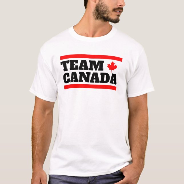 Funny Team Canada Squad Maple Leaf Canadian Flag C T-Shirt (Front)