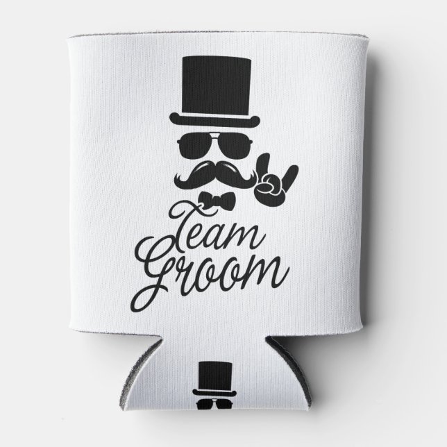 Funny Team Groom Gift for Bachelor Party Can Cooler (Front)