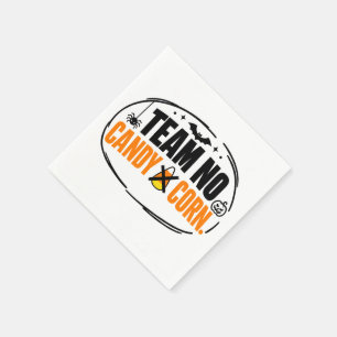 Funny Team No Candy Corn Halloween Napkins