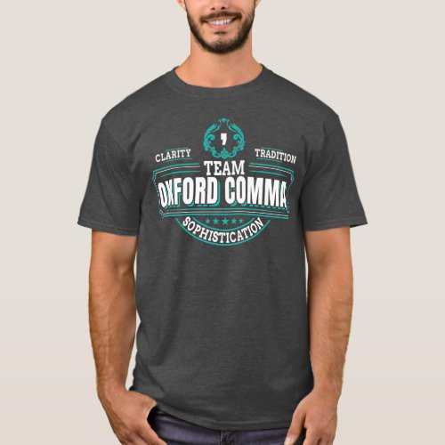 Funny Team Oxford Comma  Grammar Book Lovers T_Shirt