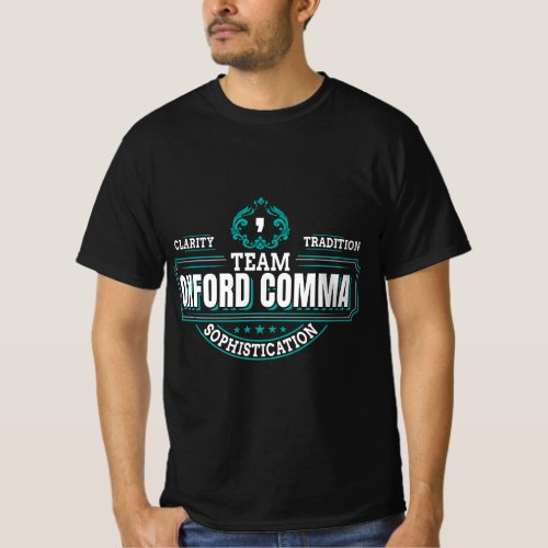 Funny Team Oxford Comma _ Grammar Book Lovers T_Shirt