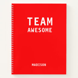 Funny Team Personalized Notes Office Meeting Notebook