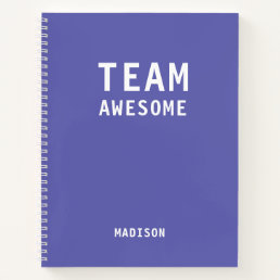 Funny Team Purple Personalized Office Meeting Notebook