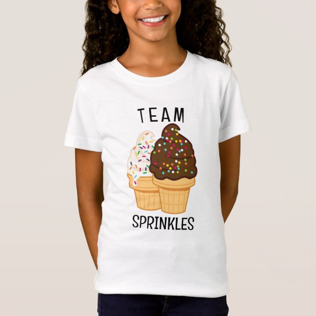 Funny Team Sprinkles Ice Cream Kids T-Shirt Design (Front)