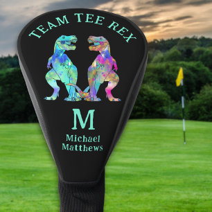 Funny Team Tee Rex Dinosaur Joke Custom Monogram Golf Head Cover