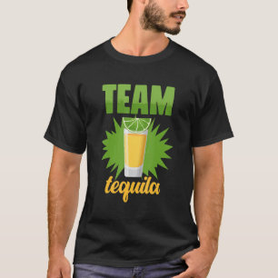 Funny Team Tequila With Green Lime Salt Group Cost T-Shirt