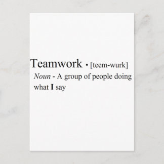 Funny Teamwork Products Postcard