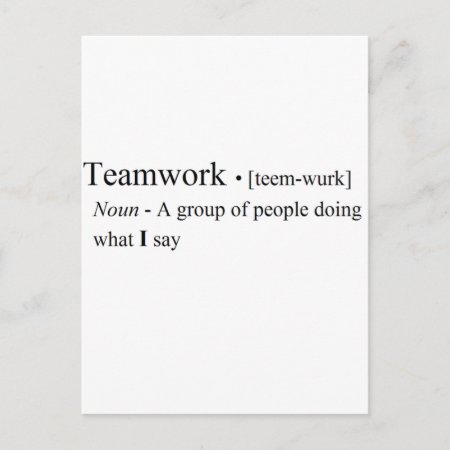 Funny Teamwork Products Postcard