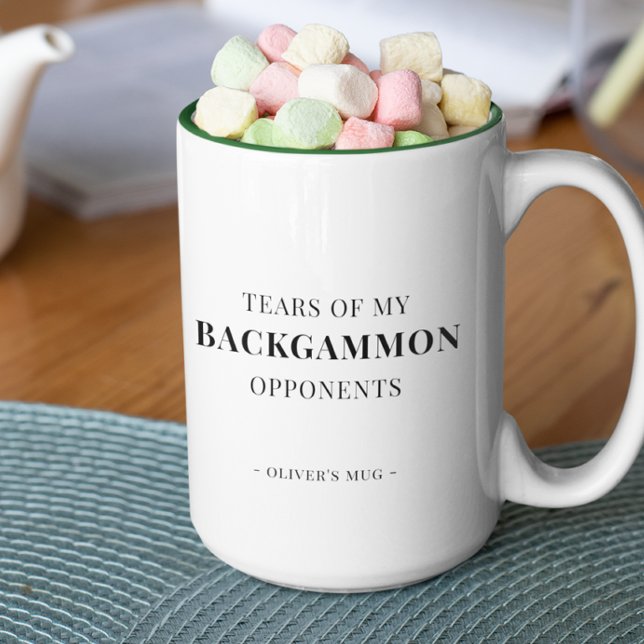 Funny Tears of My Backgammon Opponents Two-Tone Coffee Mug (Creator Uploaded)
