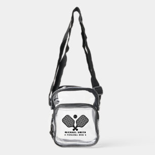 Funny Tears of My Pickleball Opponents Clear Crossbody Bag