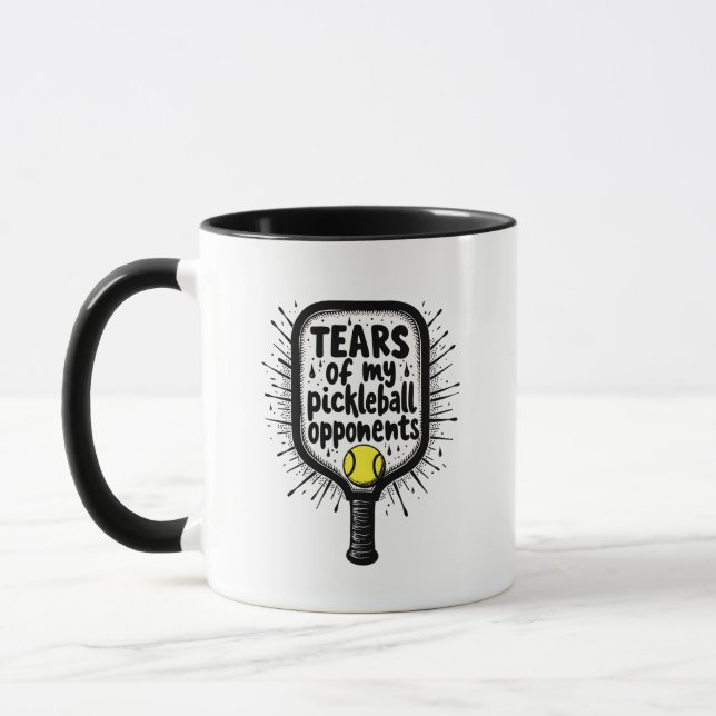 Funny Tears of my Pickleball Opponents Typography  Mug (Left)
