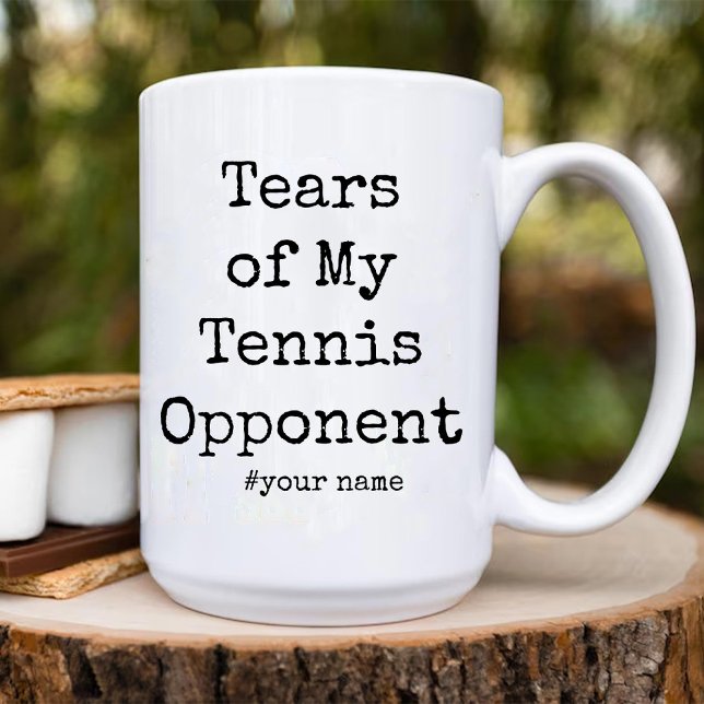 Funny Tears of My Tennis Opponent | Tennis Lover Two-Tone Coffee Mug (Funny Tears of My Tennis Opponent | Tennis Lover Two-Tone Coffee Mug)