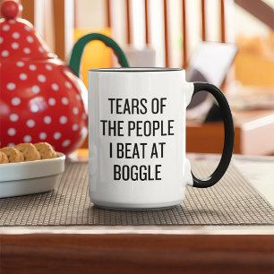 Funny Tears of the People I Beat At Boggle Game Mug